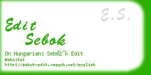 edit sebok business card